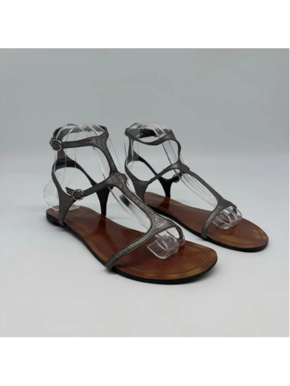 Aldo Call It Spring Gladiator Sandals Women’s Size 8 Metallic Gray Strappy